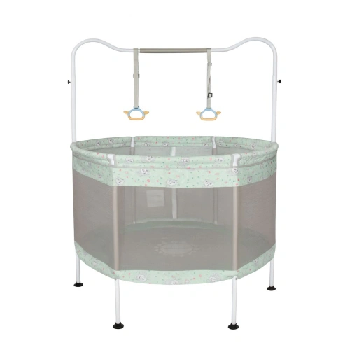 Кръгъл мини батут с мрежа, баскетболен кош и топки за игра PAT69399