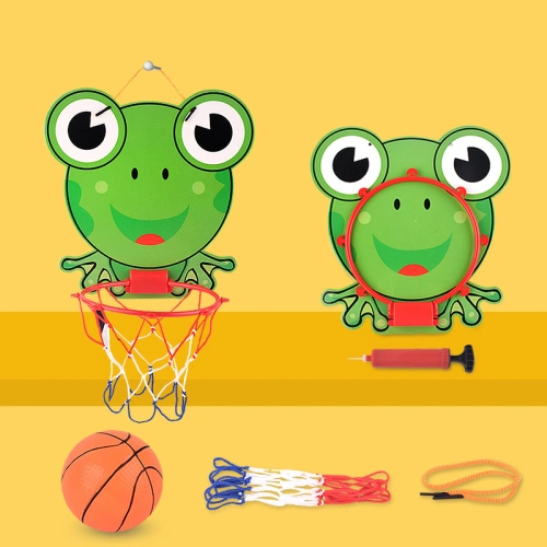 Кръгъл мини батут с мрежа, баскетболен кош и топки за игра PAT69399