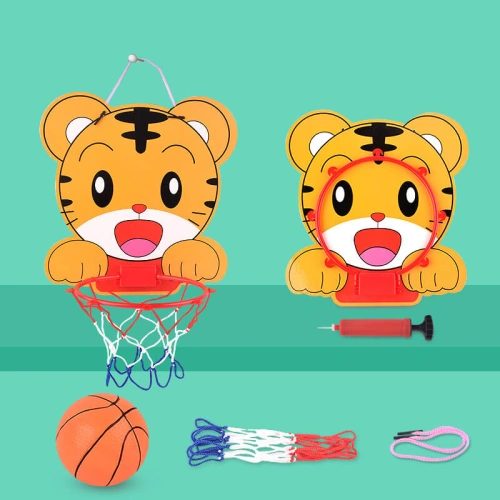 Мини трамплин 140 см с мрежа, топки и кош с мече и дръжки PAT69398