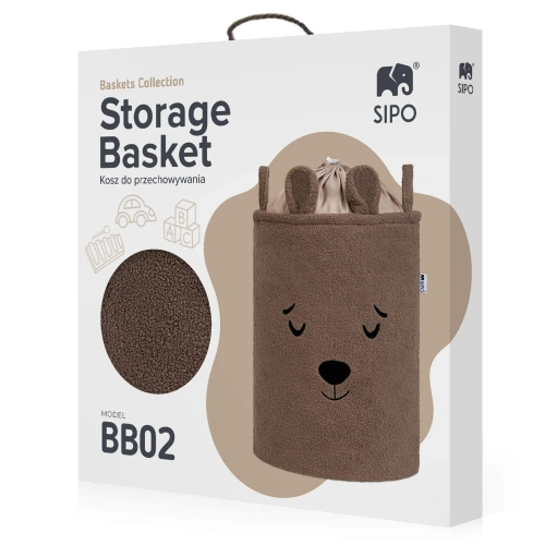 Кош за съхранение на играчки xl с връзка, кафяво мече PAT72930