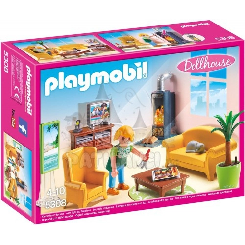 Всекидневна с камина Playmobil  - 1