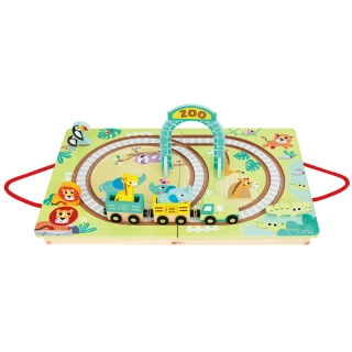 Детска играчка Моето първо влакче в куфарче Зоопарк