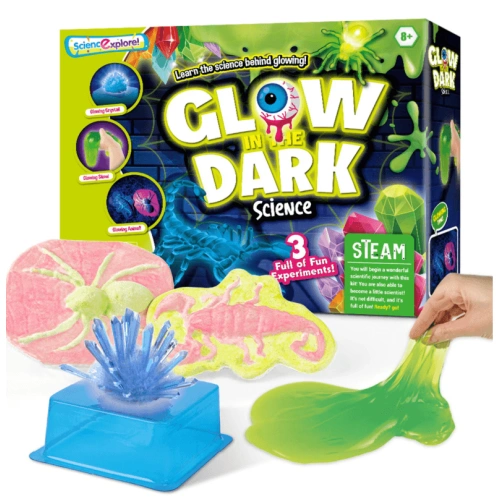 Детски STEM комплект Glow in the Dark Science – 3 светещи експеримента PAT82418