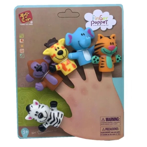 Детска забавна игра за пръсти с диви животни 