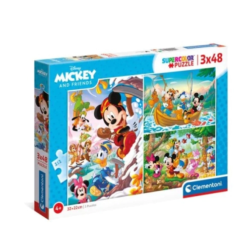 Комплект 3 броя детски пъзела х 48 части Mickey and Friends  | PAT24318