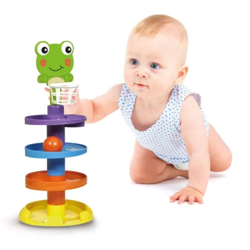 Бебешка играчка Забавна кула с топче  - 2