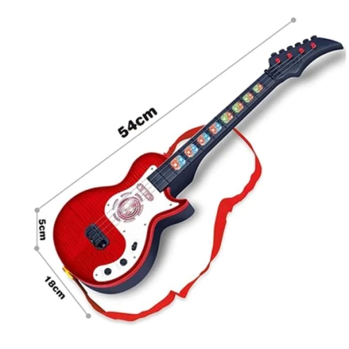 Детска червена електрическа китара Pop Music | PAT24407