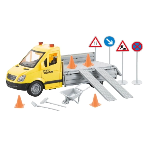 Детска играчка Камион с пътни знаци City Maintenance  - 1
