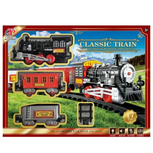 Детска забавна играчка със светлини и звуци Влак с 2 вагона  | PAT24458