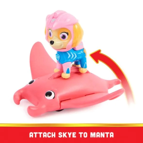 Детска фигурка Скай с подводен приятел Манта Aqua Pups | PAT24473