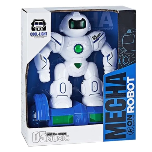 Детски бял робот Mecha 05 с ховърборд  | PAT24484