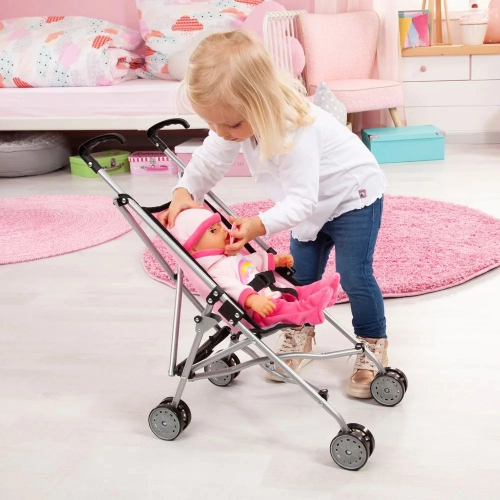 Детска сгъваема розова количка за кукли Buggy Фея | PAT24500