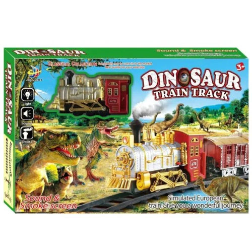 Детски товарен влак с 2 вагона и динозаври Dinosaur Train  - 1