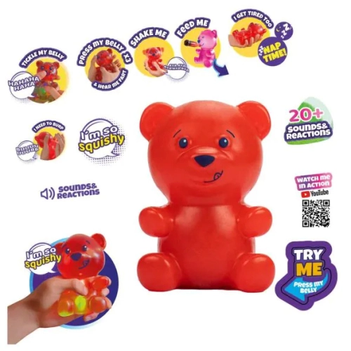 Детска играчка Червено интерактивно мече Gummymals | PAT24532