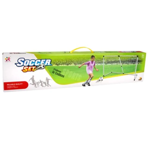 Детска бяла футболна врата с топка Soccer Set 158см. | PAT24536