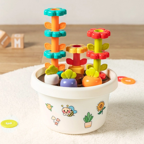 Бебешка играчка за подреждане и сортиране Цветна градина 5в1 | PAT24673