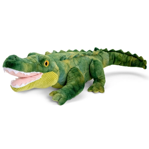 Бебешка зелена екологична плюшена играчка Крокодил 
