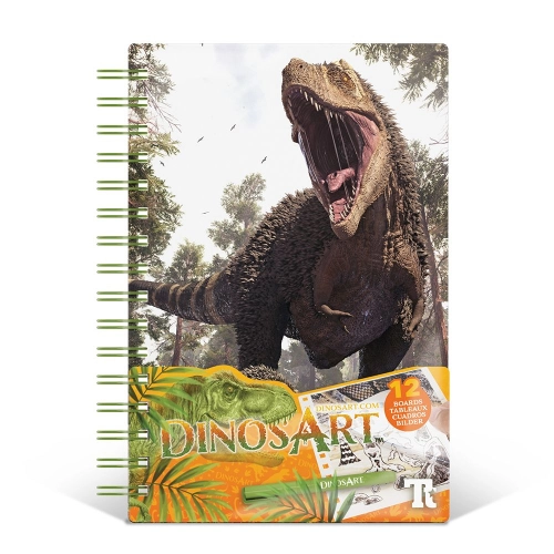 Детска творческа книга рисуване с фолио Динозаври | PAT24738
