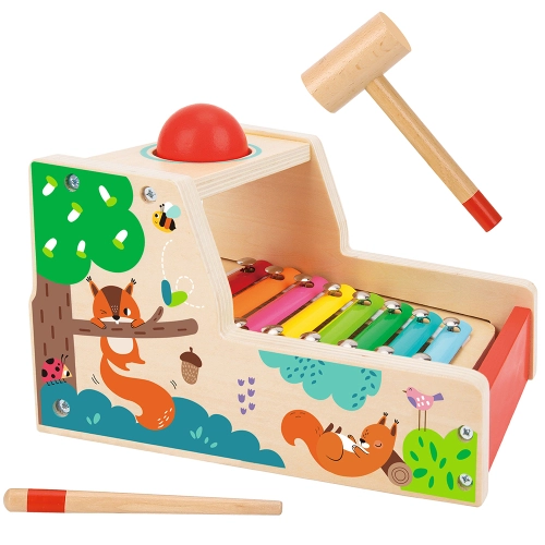 Детска дървена игра с топче и ксилофон 2 в 1 | PAT24805