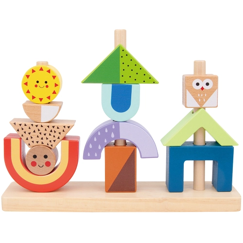 Детска дървена игра със сенки за подреждане и нанизване | PAT24806