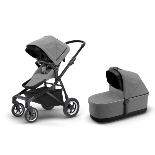 Бебешка комбинирана количка 2в1 Sleek с черно шаси | PAT25365