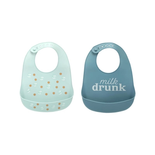 Комплект 2 броя бебешки силиконови лигавници Milk Drunk | PAT25401