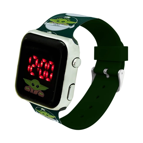 Детски LED дигитален часовник Star Wars Yoda зелен | PAT26191