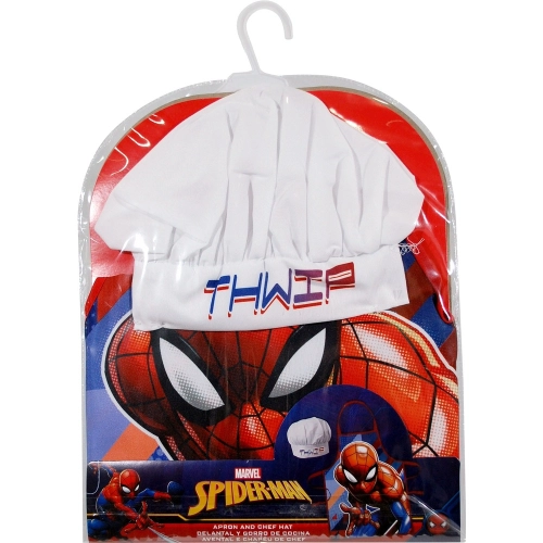Комплект детска готварска шапка и престилка Spiderman  - 3