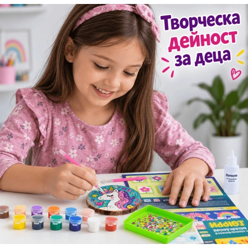 Комплект за рисуване на светещи в тъмното дървени дискове PAT82444