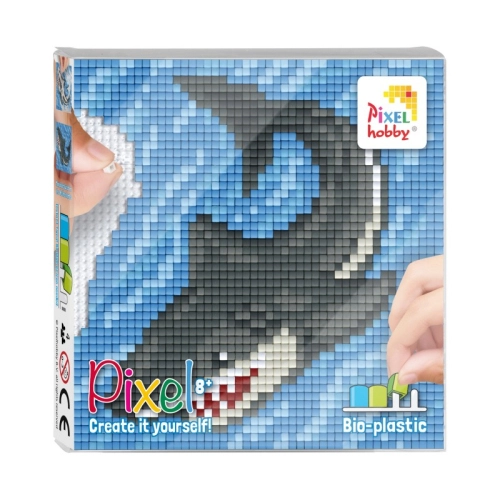 Креативен хоби комплект с пиксели Classic, Pixelhobby - Акула | PAT26840