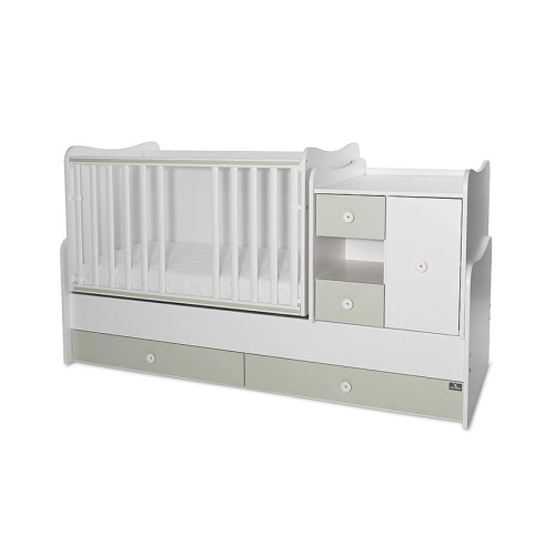 Детско дървено легло MiniMAX New Цвят Бяло/Milky Green | PAT26971