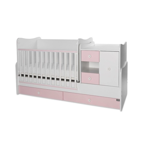 Детско дървено легло MiniMAX New Цвят Бяло/Orchid Pink | PAT26973