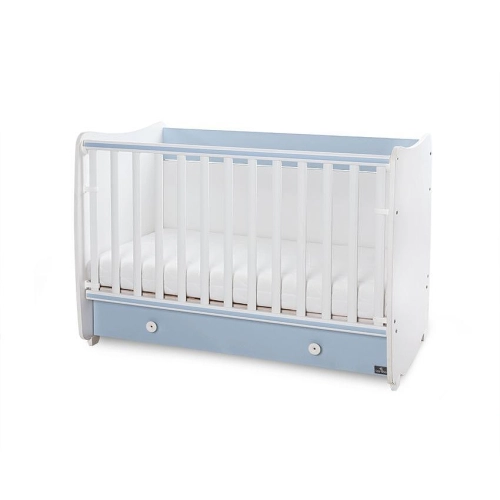 Детско дървено легло Dream Цвят Бяло + Baby Blue | PAT26984