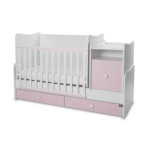 Детско дървено легло Trend Plus Цвят Бяло/Orchid Pink | PAT26989