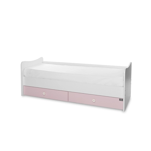 Детско дървено легло Trend Plus Цвят Бяло/Orchid Pink | PAT26989