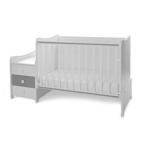Детско дървено легло Maxi Plus New Цвят Бяло/Stone Grey | PAT26990