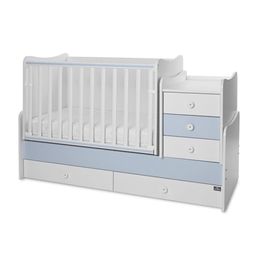 Детско дървено легло Maxi Plus New Цвят Бяло/Baby Blue | PAT26992