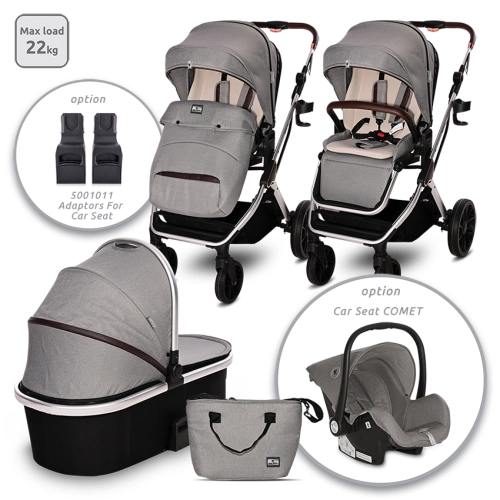 Детска количка Glory 2в1 с кош за новородено Opaline Grey | PAT27040