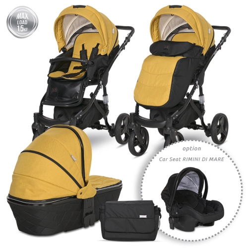 Бебешка комбинирана количка 2в1 Rimini Premium Lemon Curry | PAT27054