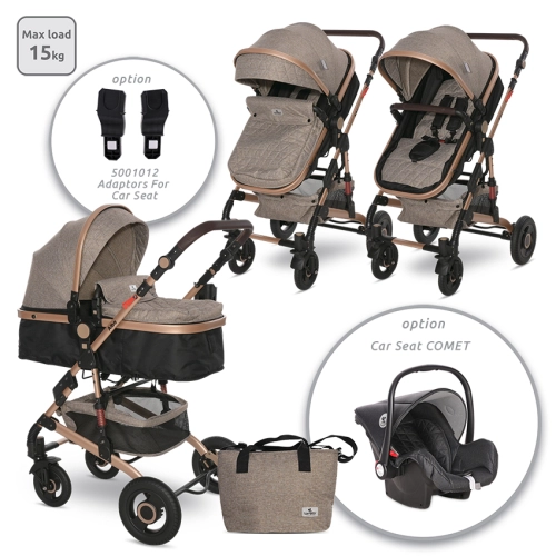 Бебешка комбинирана количка 2в1 Alba Premium Pearl Beige  | PAT27063
