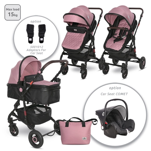 Комбинирана детска количка (2в1) Alba Premium Pink | PAT27065