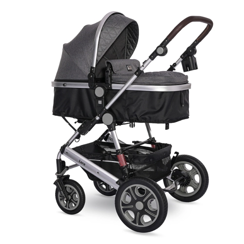 Комбинирана бебешка количка Lora Steel Grey до 22 кг  | PAT27073
