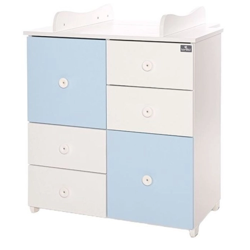 Шкаф за детска стая New Цвят Бяло/Baby Blue | PAT27100