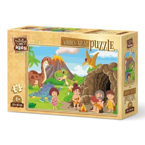 Дървен детски пъзел 25 части Art-Puzzle Каменна Ера | PAT27357