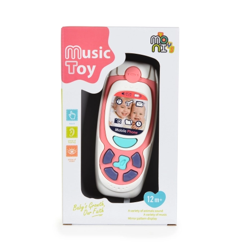 Бебешки розов музикален телефон с бутони | PAT27737