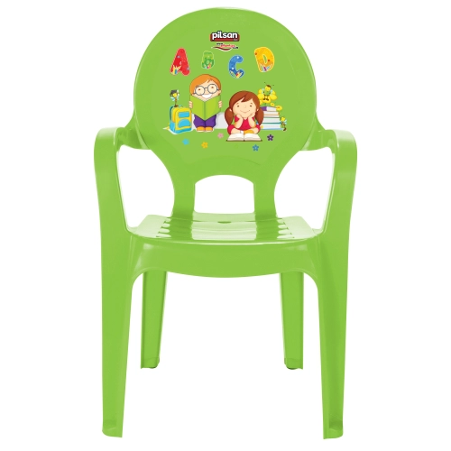 Детски зелен удобен и ергономичен стол с букви  | PAT27775