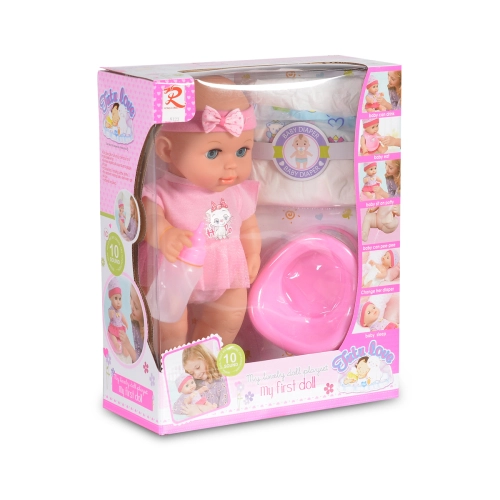 Детска пишкаща кукла с розово гърне 31cm | PAT27779