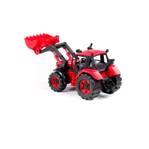 Детска играчка Червен трактор с лопата  - 5