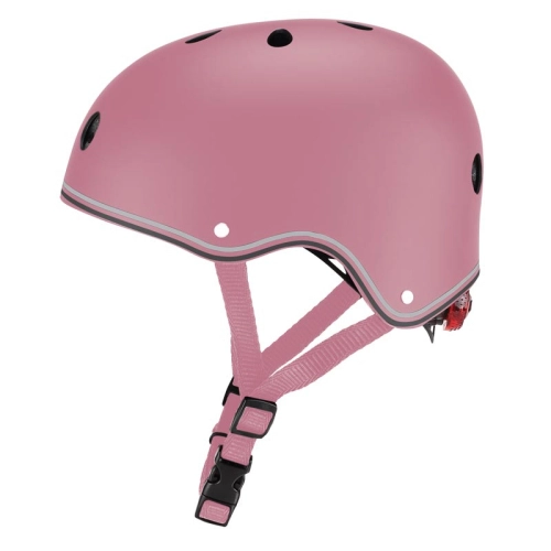 Детска пастелно розова каска за колело и тротинетка  - 1