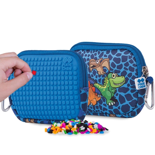 Детско синьо портмоне със сменящ се дизайн Dino Pixie Crew | PAT27950